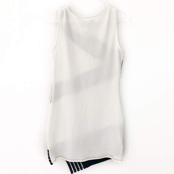 NWT Black & White Asymmetrical Sleeveless Bodycon - Picture 2 of 6